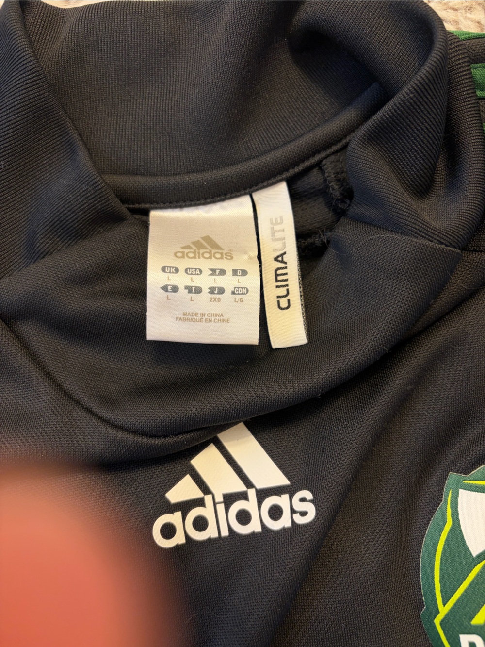 ADIDAS Men's Black and Green Portland Timbers Training Top Soccer, Size Large - Picture 5 of 6